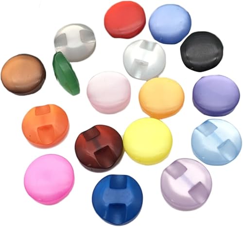 SEWACC Cesta en forma de hongo, 100 unidades, botones de costura, botones de perlas de color caramelo, accesorios de ropa, botones hechos a mano,