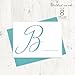 Complete Personalized Stationery Set, Cursive Initial Monogram, Note Cards and Notepad