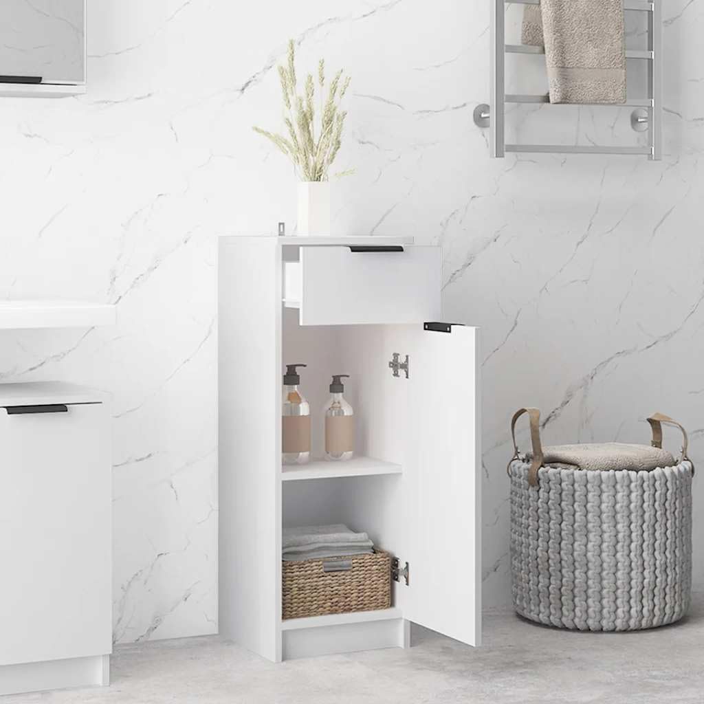 Générique Armoire de Salle de Bain Blanc 32x33,5x90 cm Bois d'ingénierie,Meubles,Armoires & Meubles de Rangement,811286