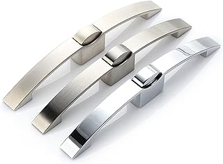 RV Grab Handle Camper Car Cabinet Lock Handle Push Lock RV Caravan Boat Lock Drawer Latch Button Lock Furniture Door Lock Hardware Ergonomic (Color : Bright Chrome 128mm)