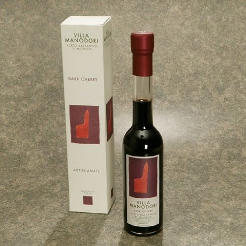 Villa Manodori, Dark Cherry Balsamic Vinegar, 8.5 Ounce Bottle