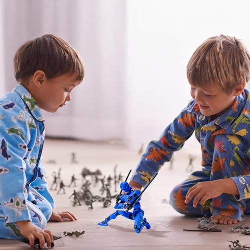 Image of Action Figure, Dummy 13 Action Figure Toys, Polyarticular Movable Titan 13 Action Figure Action, High Degree&Freedom Action Figures, 3D Printed Toys for Desktop Decor&Game Lovers (Blue)