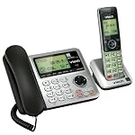 VTech CS6649 DECT 6.0 Expandable Corded/Cordless Phone with Answering System and Caller ID/Call Waiting, Silver/Black with 1 Handset