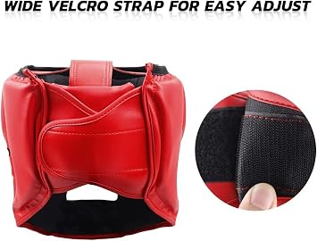 Boxing Helmet for Children Adult Shock Resistant Face Ear Protector Head Guard Helmet for Boxing MMA Training Muay Thai Kick Boxing Martial Arts Sparring