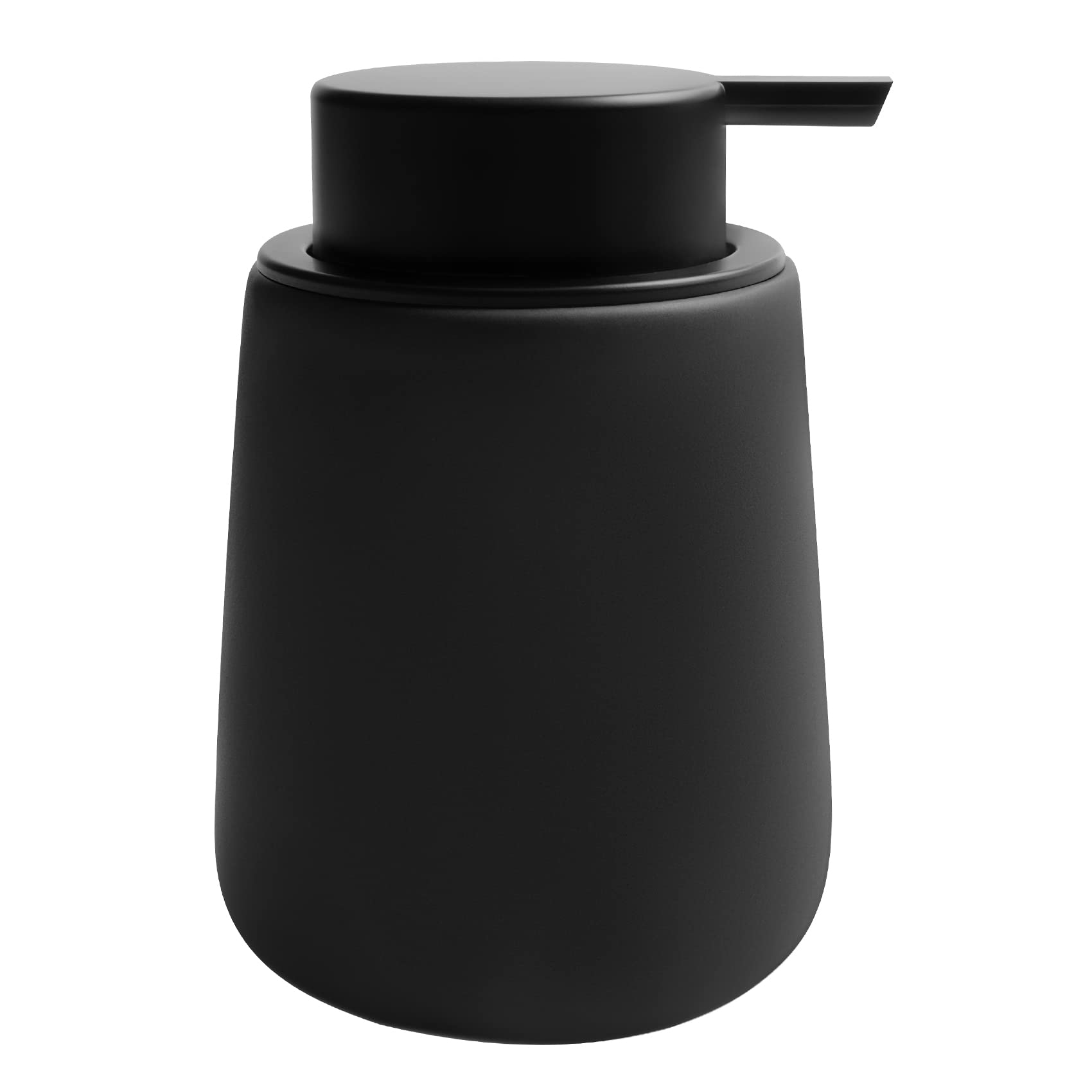 TOOZFO Soap Dispenser Ceramic with Easy-to-Press Pump Hand Lotion Dispenser for Shampoo Bathroom Kitchen 12 oz Black