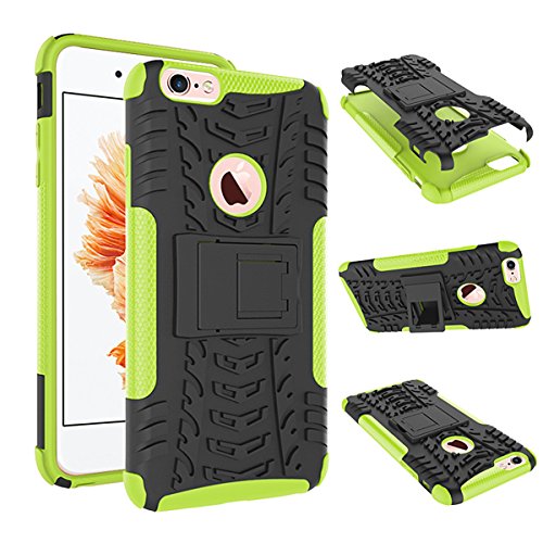 Beiuns para Apple iPhone 6 Plus (5,5 Pulgadas) Funda de Protección Hibrida Carcasa - HH514 Verde