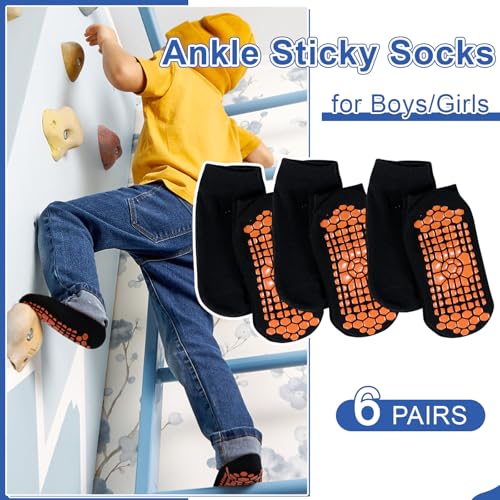 Image of HYCLES Toddler Girl Socks, 12 Pairs Non Slip Ankle Toddler Socks for 1-7 Years Baby Girls Kids