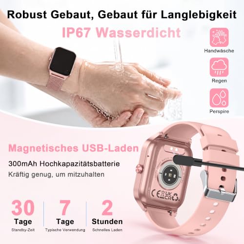 LODIMEKE Smartwatch Blutdruckmessung,1.85“ Fitnessuhr Herren Damen – Ansicht 6