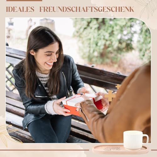 Hestya Einzugsgeschenk Holz Tablett mit Gravur Viel Glück im Neuen Zuhause Geschenk zum Hauseinzug Richtfest Hauskauf Umzug Hauseinweihung Geschenk für Neue Wohnung Freund Weihnachten(Neues Zuhause 1)