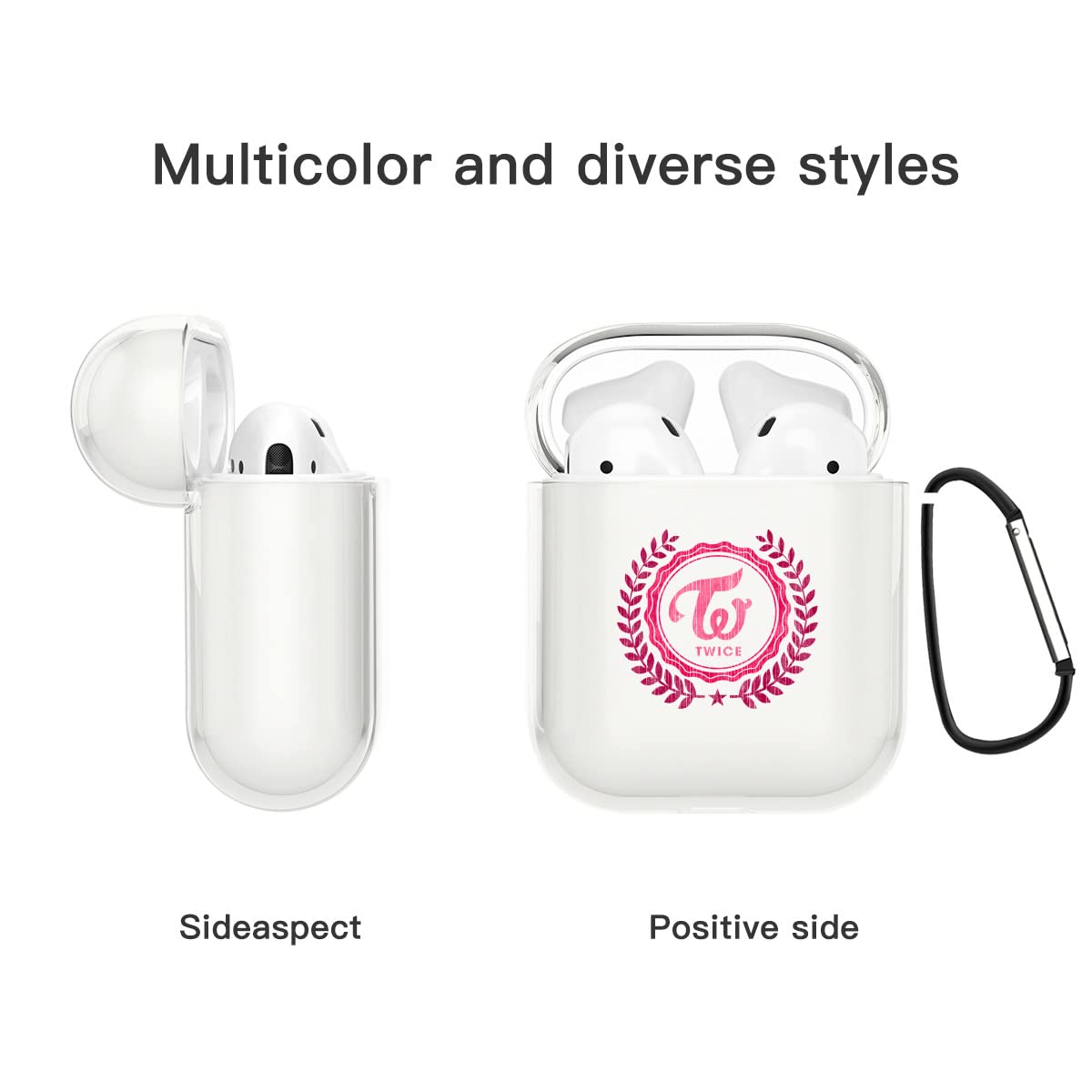 ❤️ホワイト イヤホンケース カラビナ付き Amazon | AirPods第1世代 ケース Twice トゥワイス AirPods第2