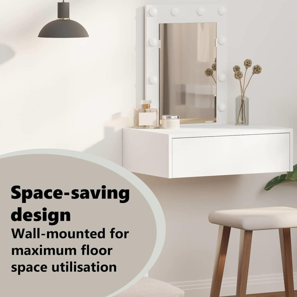 vidaXL Mesa Tocador con cajón 60 x 40 x 70 cm Madera de ingeniería, Mesa de tocador Moderna, tocador Elegante, Funcional en el Dormitorio, con Almacenamiento