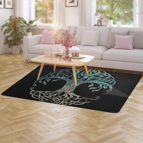 Tapis de décoration viking impression 3D en flanelle de qualité supérieure