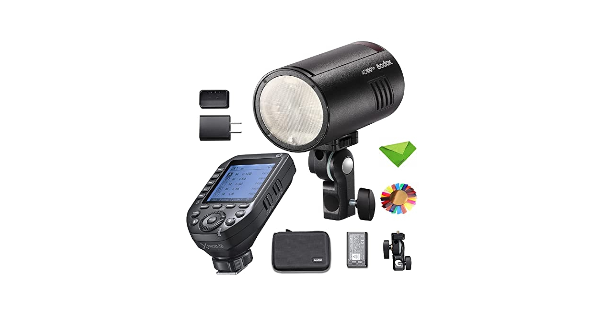 Godox AD100Pro ストロボ 本体と付属品 バッテリー2個 Amazon