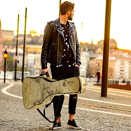 Hondank Housse de transport étanche pour guitare avec bandoulière réglable pour aquarelle perroquets fleurs tropicales… - Les Beatles, Paul McCartney, John Lennon, RIngo Starr, George Harrison Hondank Housse de transport étanche pour guitare avec bandoulière réglable pour aquarelle perroquets fleurs tropicales… – Image 7