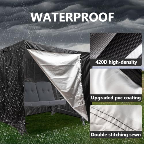 image for WEIMELL Waterproof Outdoor Swing Cover 3 Triple Seater Garden Patio Pr