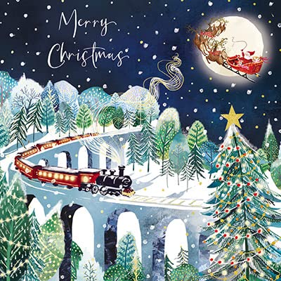 GBCC Ling Design Pack of 6 Artistic Charity Christmas Cards, 'The Viaduct', 6 Cards of 1 Illustrated Design
