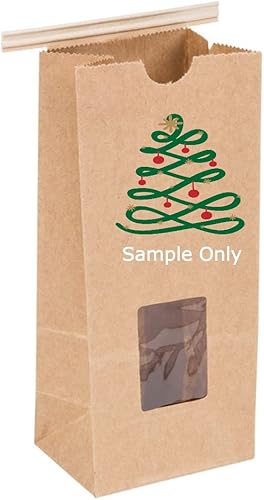 Miniatura 4 de Bolsas de café resellables de papel kraft con forro de polietileno, bolsas de café con ventana, 12 libra, paquete de 50 unidades