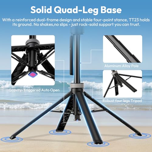 Image of ULANZI TT23M 63 inch Magnetic Face Tracking Tripod for iPhone, 360 Smart Auto Face Tripod with Remote, Selfie Stick for MagSafe that Follows Your Movement for iPhone 17 /16 /15 /14 /13 /Android /Camera /GoPro
