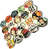 20 Pcs Bands 1980s Punk Rock Singers Different Set Band 1980s Punk Rock Singers Pin Backs, Badges 1.25'