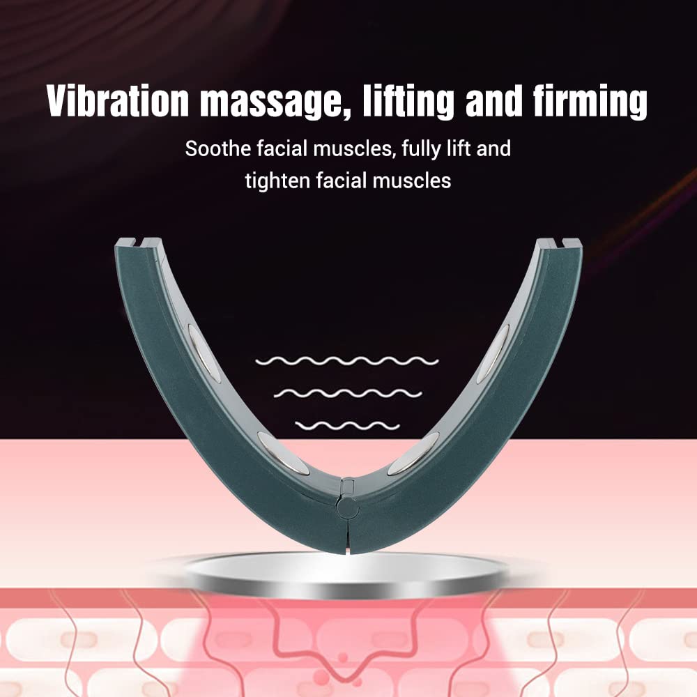 Massaggiatore dimagrante viso, strumento di bellezza per il viso a V, 6 modalità, 9 marce, dispositivo dimagrante senza fili, telecomando senza fili, 4 grandi testine massaggianti