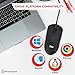 Retail Digitals 3-Button USB Wired Mouse | High-Precision Optical Tracking | Durable for Desktop & Laptop | Black