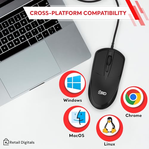 Ratón con cable USB y 3 botones: la solución fiable y duradera contra fallos de batería 3