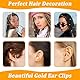 Ouligay 50 Stück Gold Haarschmuck für Zöpfe Dreadlocks, Loc Schmuck für Haar, Goldene Haarringe Braids Metall Cuffs Flechtet Haar Schmuck Dreadlocks Zubehör für Herren Damen Mädchen Jungen