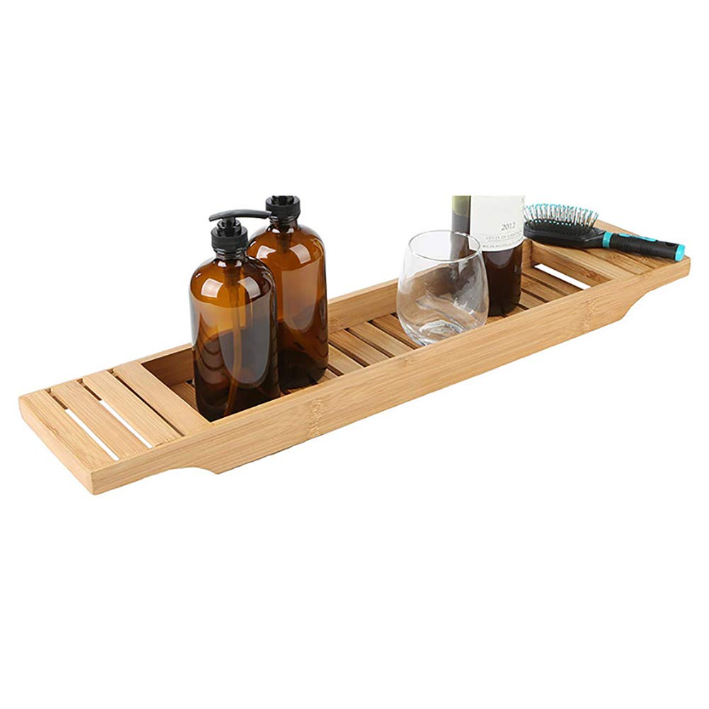 Ruby Lil Bandeja De La Bañera, Bandeja De Bañera De Bambú, Accesorios De Bañera Bandeja De Baño para Bañera,Natural