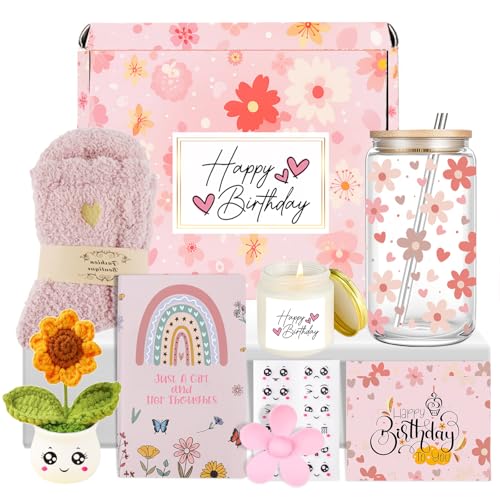 4MELLY Birthday Gift Baskets for Women Inspirational Gift Set Box