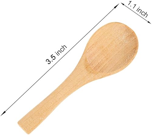 Miniatura 2 de 50 cucharas pequeñas de madera, mini condimentos de mango corto, cucharas de sal de madera natural, cucharadita de miel, café, té, mermelada,