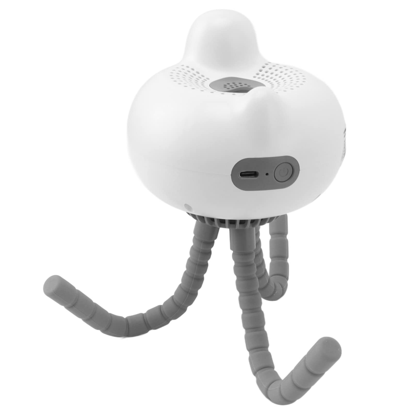 Fafeicy Ventilatore per Passeggino Ricaricabile 3600mAh, Rotazione 130° a Clip, Silenzioso e Carino, con Alimentazione USB per Passeggino, Scrivania, Campeggio, Seggiolino Auto (WHITE)