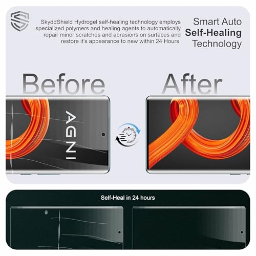 Image of Skyddshield TPU hydrogel Edge to Edge Screen Protector Guard For Lava Agni 2 (6.78 Inch) With Installation Kit | Fingerprint Compatible | Edge to Edge Coverage