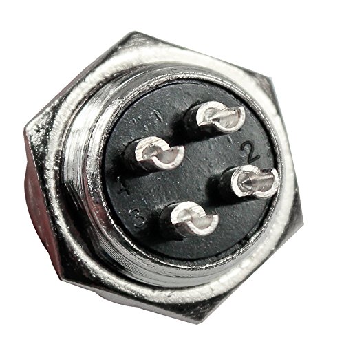 Aviation Plugs GX20-4, Lsgoodcare 10Pcs 20mm 4 Pin Din Female/Male Aviation Connector Plug with 5Pcs Aviations Plug Caps - Image 2