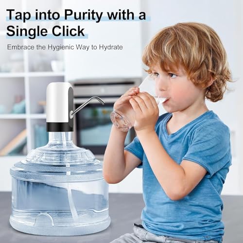 Image of Water Dispenser Pump Automatic Wireless Water Can Dispenser Pump for 20 Litre Bottle Water Can Stand Jar Dispenser for Home Office Camping PartiesPack of 1