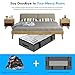 Onlyeasy Foldable Underbed Bags - 2 Pack Blankets Clothes Comforters Storage Bag Breathable Zippered Organizer for Bedroom with Clear Window and 4 Handles, 100 x50 x15cm, Linen-Like Black, MXAUBBP2