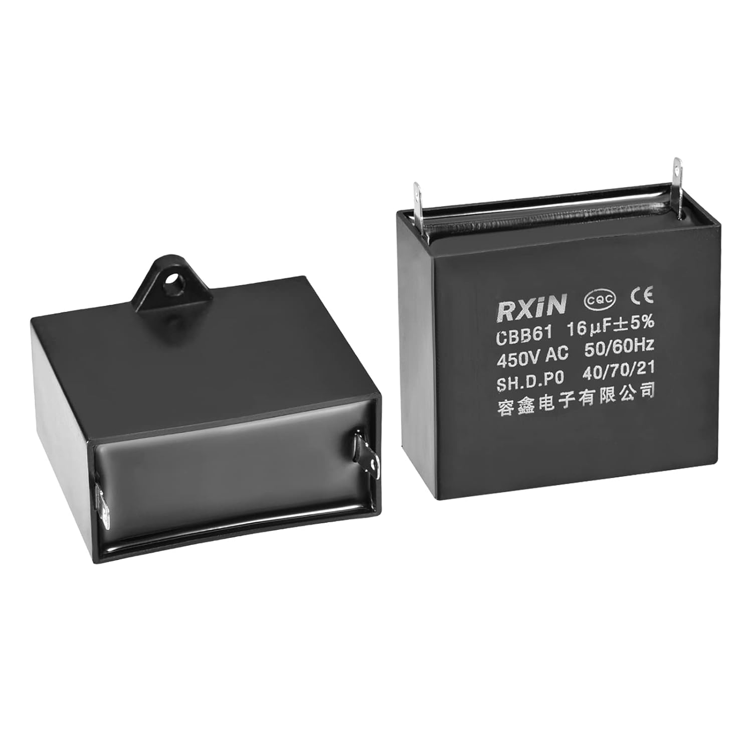 3 Pcs CBB61 Run Capacitor, 450V AC 16uF 50/60Hz 2 Pin Run Round