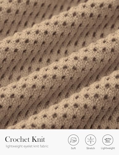 Image of PRETTYGARDEN Womens Summer Crochet Tank Tops Knit Sweater