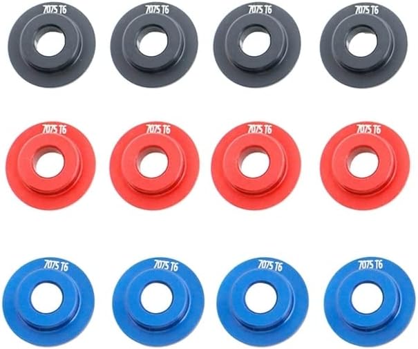 12 Pcs Alloy Wheel Rim Gasket Spare Parts Accessories for TRAXS 1/7 UDR 3 Colors - (Color: As Shown)