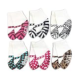 Baby Girl 6-Pair Gift Socks - Fashion Mary Jane - Cotton Infant Girls 0-3 0-6 3-6 6-12 12-24 Months