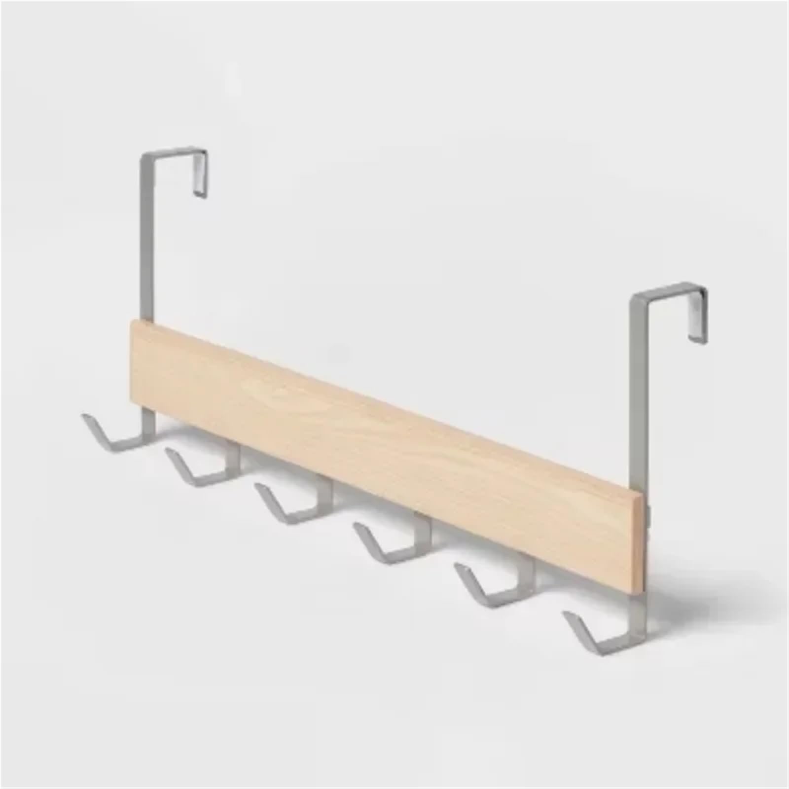 Gancho grande for colgar sobre la puerta con 6 ganchos de madera for mantener el espacio ordenado Para puertas