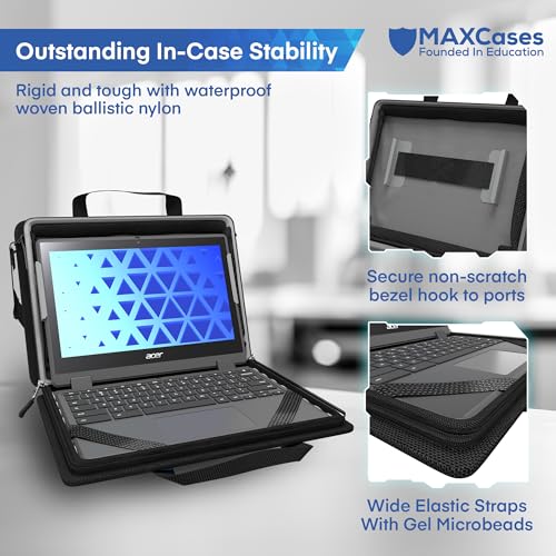 MAXCases Explorer Protective Case for 14 Inch Laptop & Chromebook with Pocket, Molded Interior - Rugged, Custom-Fit Cases for 14 Inch Laptop & Chromebook - Shockproof & Durable Cover, Bag 6