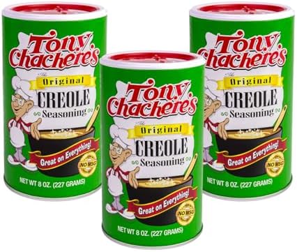 Tony Chachere's Original Creole Seasoning - 8 Oz Bold Louisiana Spice Blend For Meat, Seafood & Vegetables