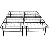 Classic Brands Hercules Black Heavy Duty Metal 14-Inch Platform Mattress Foundation Bed Frame - Queen (125004-5050)