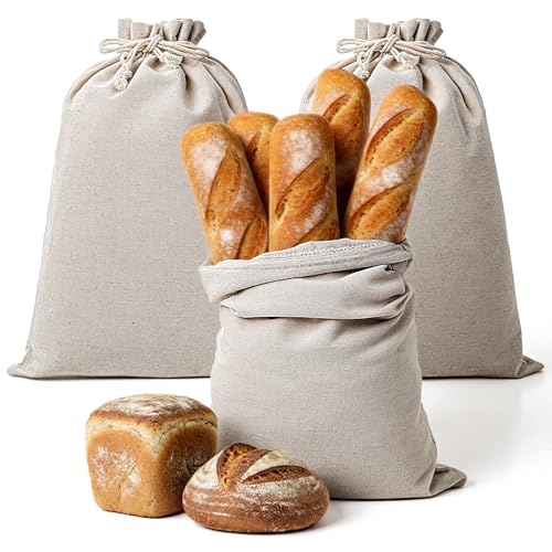 10 Best Linen Bread Bags That Keep Your Loaves Fresh and Tasty 1 Ouligay Reusable Bread Bags (2 Pack)