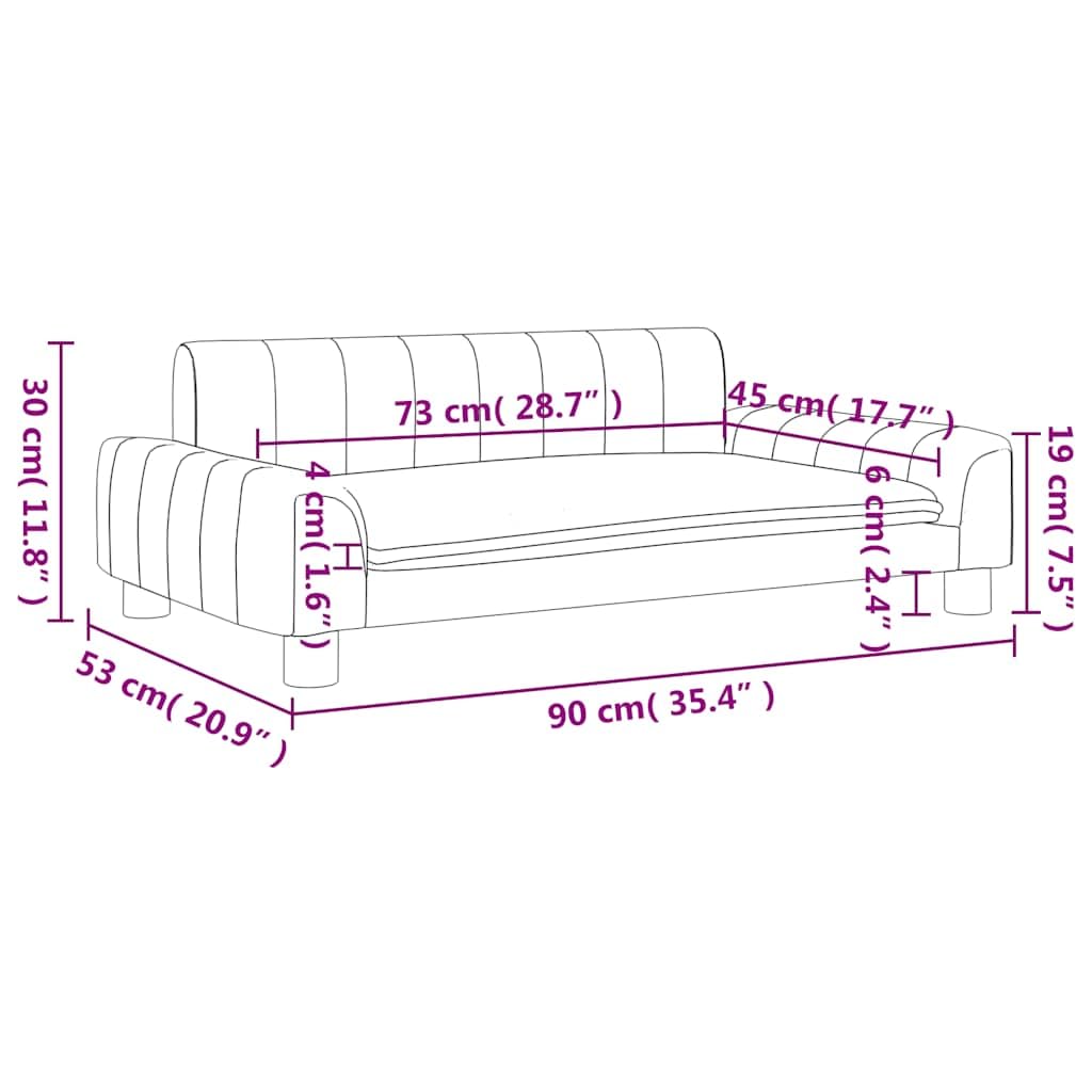 vidaXL Kindersofa, Couch für Kinder, Kindercouch mit runden Kanten, Kindersessel Minisofa Polstersofa Kindermöbel Sofa Kinderzimmer, Creme Kunstleder