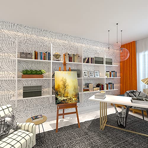 Eddith Modern Wallpaper Black And White Peel And Stick Wallpaper Peel And Stick Boho Wallpaper Peel And Stick Modern, 17.7" X 118" #TOP6