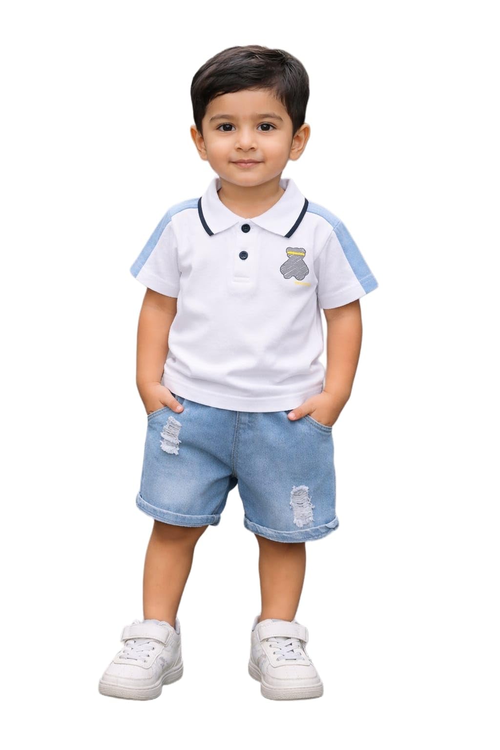 Indhrani Cotton Kids Clothes for Boys with Printed T-Shirt & Shorts | Comfortable Baby Boy Dress for Playtime & Outings | Soft Kids Dress Boy Outfit Designed for Style