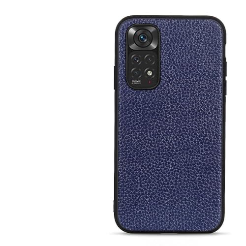 Coque rigide en TPU et cuir véritable Redmi Note 11S anti-choc