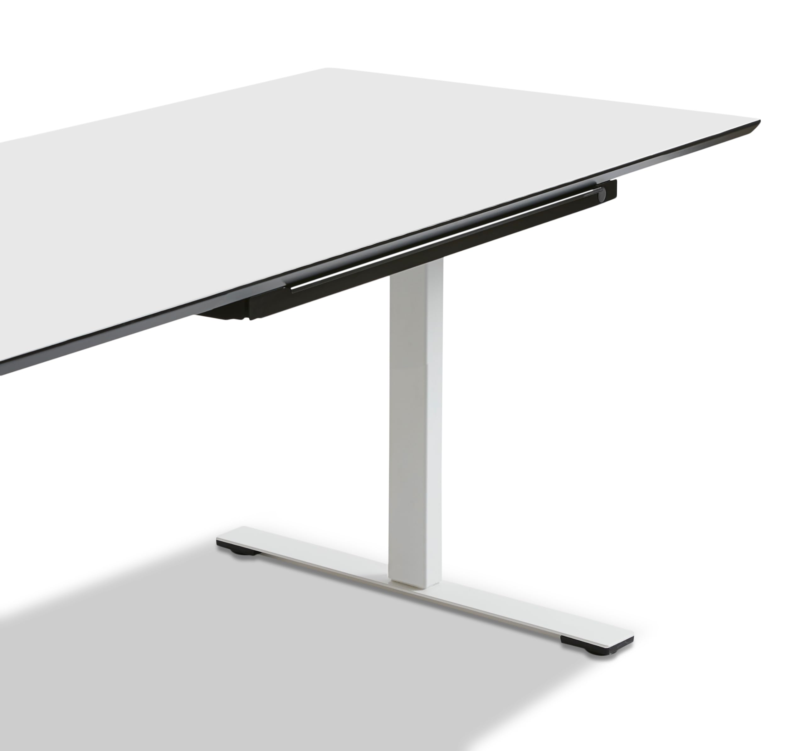 WIRSCHDA® XXL Unterbau-Schublade für Schreibtische – 876 x 260 mm – Organizer für Bürotisch – stabile Stahlschublade mit Fächern – abschließbar – für höhenverstellbare Tische geeignet (Silber)