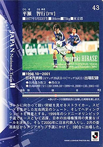 Amazon.co.jp: カルビー Jリーグ カード 平瀬 智行 FW 43